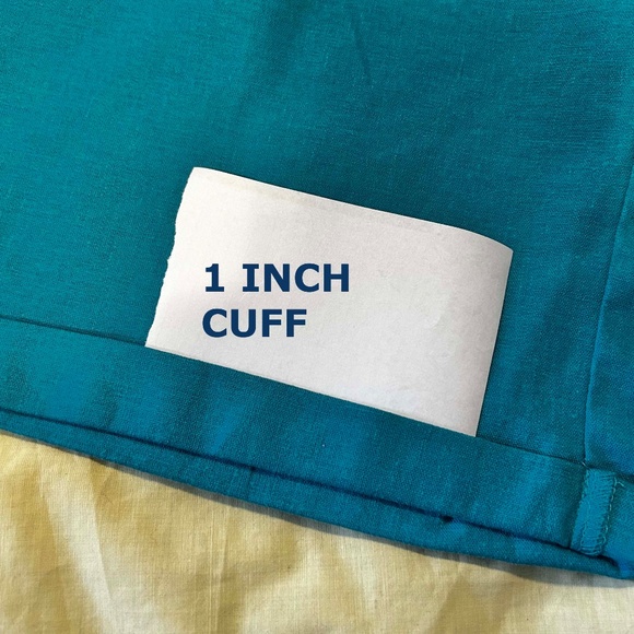 NEW PHOTOS! CAPRIS, STRETCH LINEN, CARIBE BLUE, SIZE 24, FRONT ZIPPER, POCKETS, - Picture 15 of 16